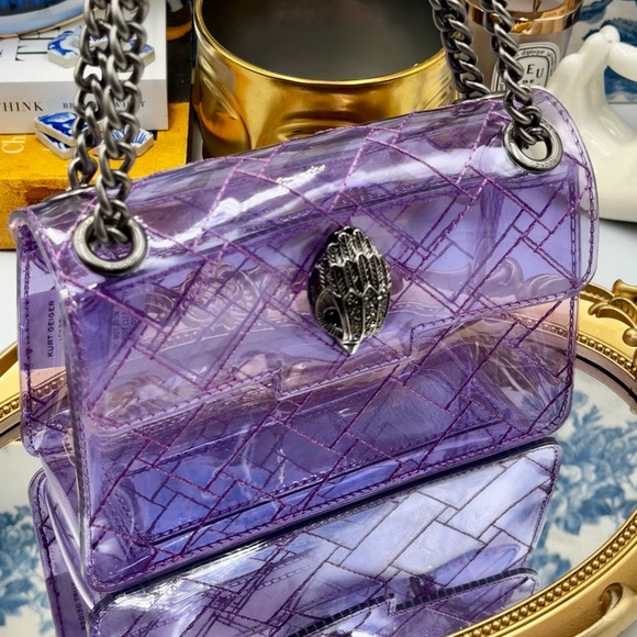 🆕 KURT GEIGER LONDON 🧿 NWOT Mini Kensington Crossbody Bag, Light Purp - Picture 16 of 16